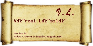 Városi László névjegykártya