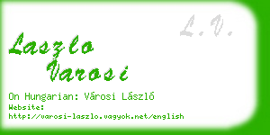 laszlo varosi business card